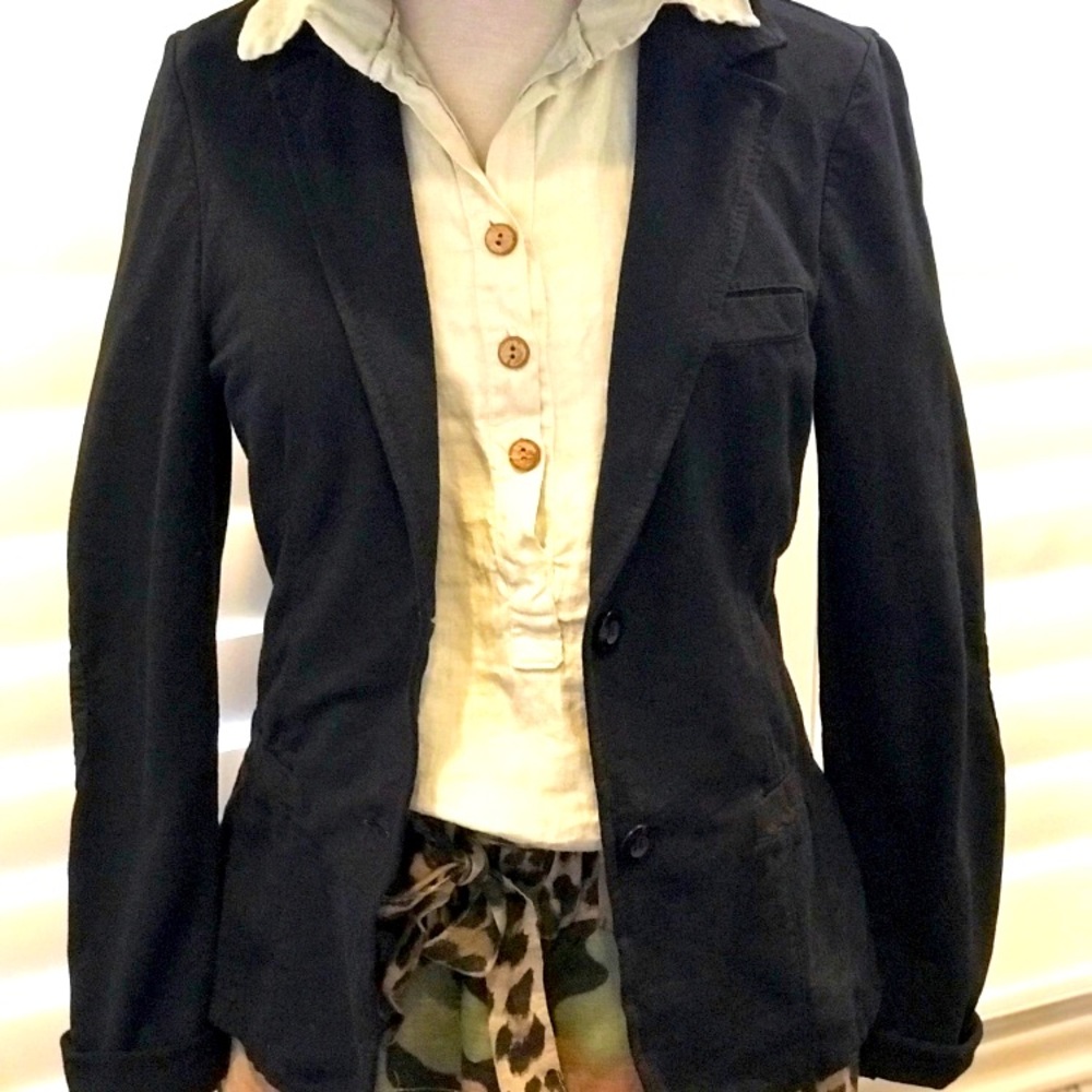 Italian Black Knit Blazer